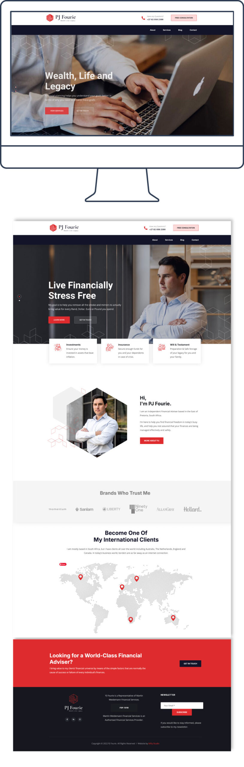 financial planner web design